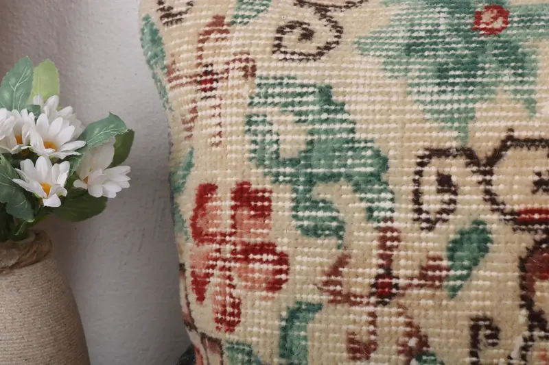 12x24 Beige Pillow Cover, Cushion Case, Vintage Pillow, Bolster Cushion Cover, Kilim Pillow, Interior Designer Pillow, Hippie Throw Pillow Sham - 3