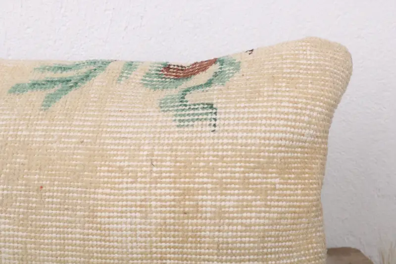 12x24 Beige Pillow Cover, Cushion Case, Vintage Pillow, Bolster Cushion Cover, Kilim Pillow, Interior Designer Pillow, Hippie Throw Pillow Sham - 5