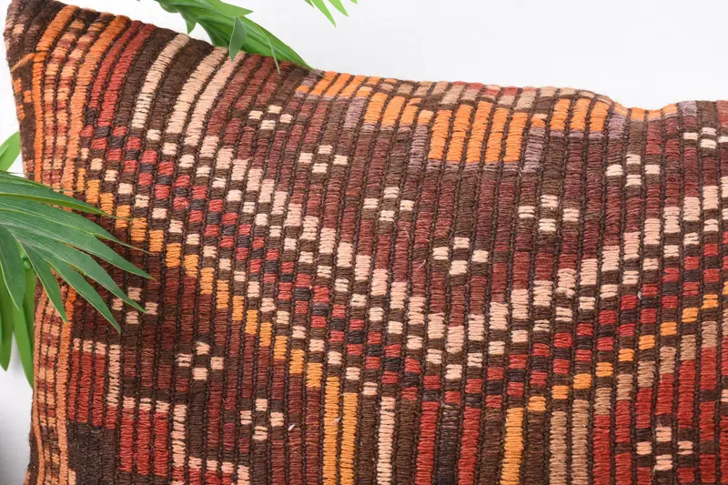 Pillow Cover, Cozy Throw Cushion Case, Morroccon Kilim Cushion Pillow Case, Vintage Pillow, Pillow for Sofa, Kilim Cushion Sham, 16x36 Red Pillow - 2