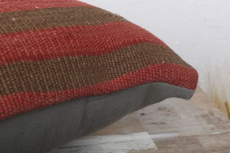 Pillow for Sofa, Pillow Cover, 12x24 Red Pillow Case, Antique Pillows, Turkish Pillow, Authentic Pillow Sham, Cotton Cushion Case - 6