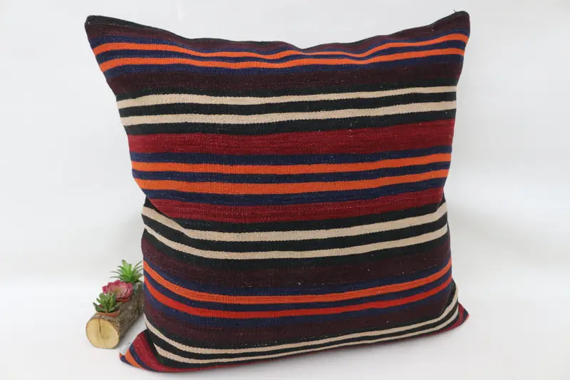 32x32 Brown Cushion, Shabby Chic Cushion Case, Morroccon Kilim Cushion Pillow Case, Boho Pillow, Home Decor Pillow, Cushion, Kilim Cushion Sham - 3