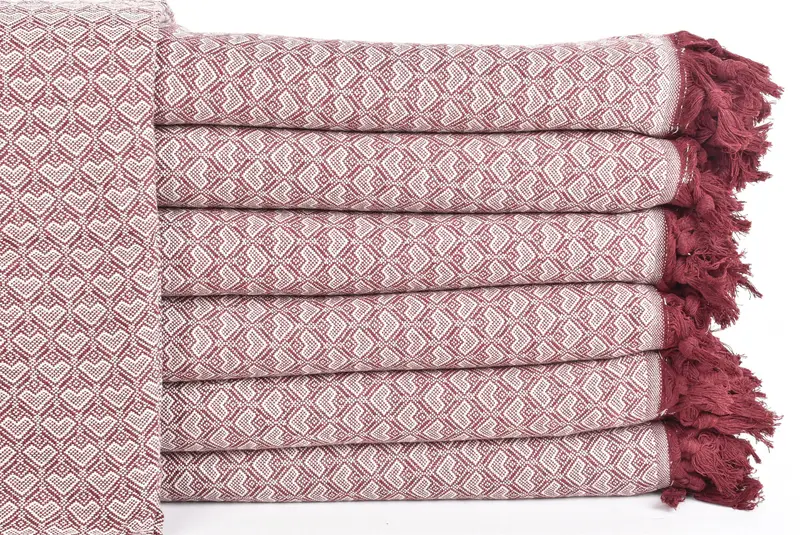 88x76 Cotton Heart Design  Towel, Bachelorette Gifts, Bridesmaid Gifts, Bridal Shower Favor, Extra Large Tablecloth, Bachelorette Party Favors - 2