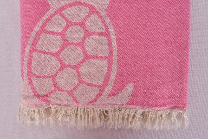Bridesmaid Gift Towel, Mother Of The Groom Gift, Handwoven Turkish Towel, Beach towel, 70x40 Cotton Tortoise Design Towel, Sand-resistant towel - 7