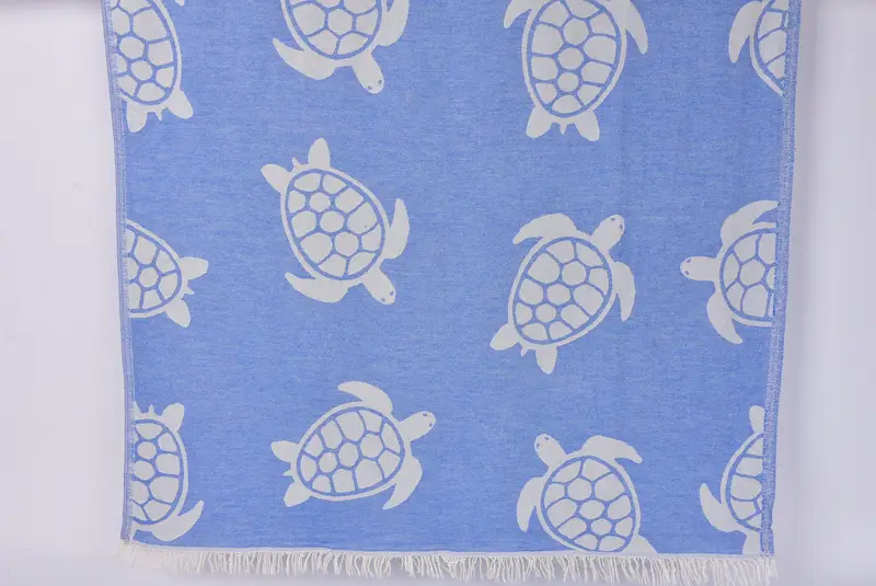 Bridesmaid Gift Towel, Mother Of The Groom Gift, Handwoven Turkish Towel, Beach towel, 70x40 Cotton Tortoise Design Towel, Sand-resistant towel - 8