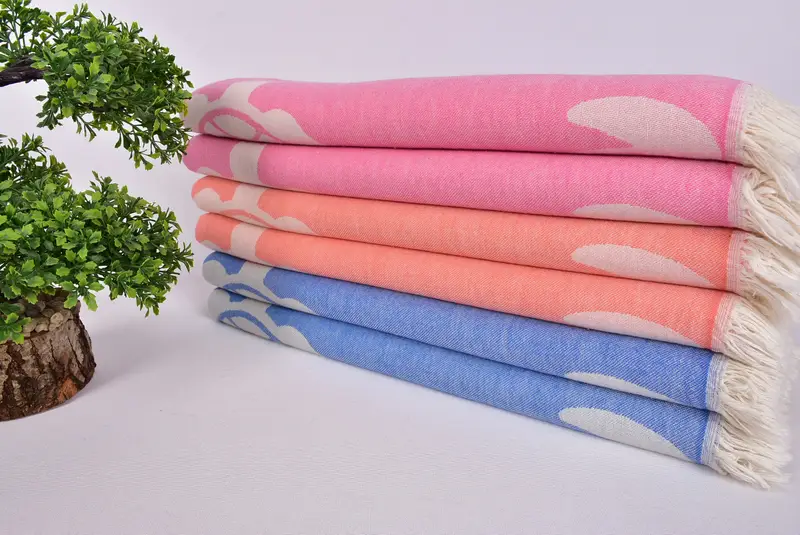 Bridesmaid Gift Towel, Mother Of The Groom Gift, Handwoven Turkish Towel, Beach towel, 70x40 Cotton Tortoise Design Towel, Sand-resistant towel - 3