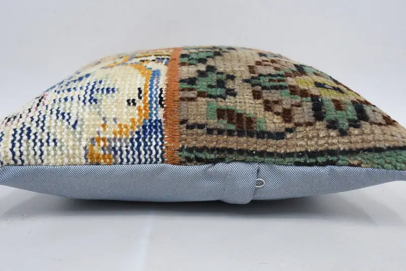 Kilim Pillow Cover, Retro Pillow Sham, Gift Pillow, Pillow for Couch, 14x14 Orange Pillow, Pillow Cover, Outdoor Throw Pillow Sham - 5