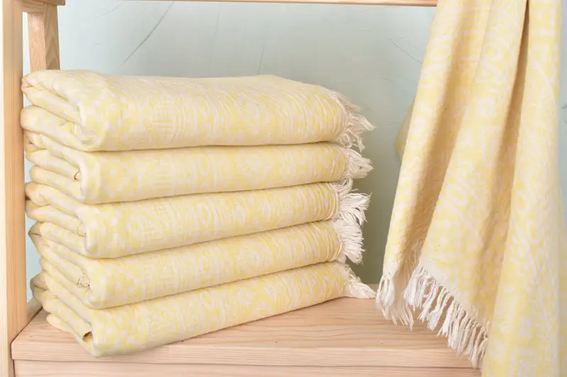 Embroidered Towel, Guest Towel, 68x36 Cotton Geometric Towel, Handwoven Turkish bath towel, Custom Towel, Turkish Towel USA, Halloween Gifts - 2