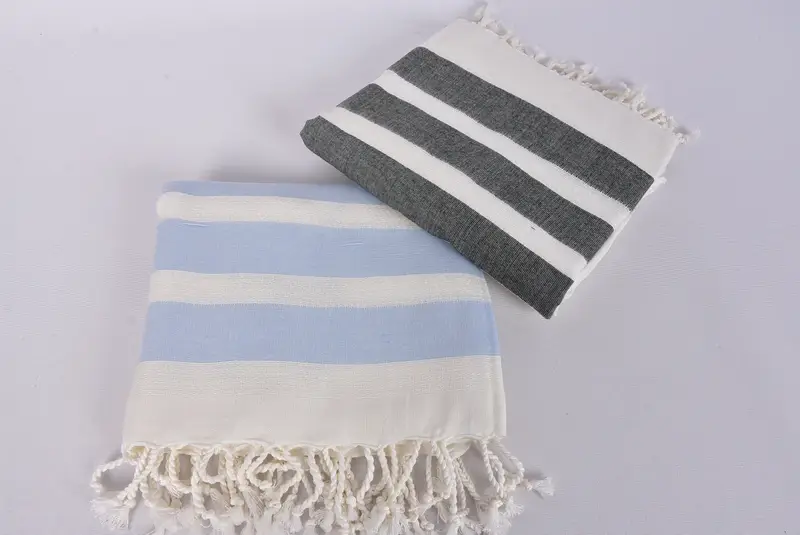 Regalo de toalla personalizado, regalos de soltero, regalo para el hogar, regalo de boda, toalla delgada, toalla a rayas de algodón de 70x38, toalla de verano, monograma de toalla de playa turca - 6