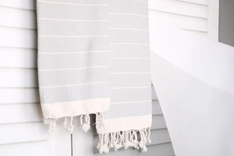 Best Beach Towel, Best Friend Gift Ideas, Fringed Turkish towel for poolside, 70x40 Cotton Herringbone Towel, Hammam towel, Housewarming Gift - 8