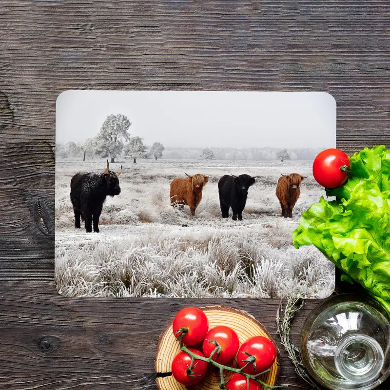 自然からインスピレーションを得たガラスまな板、強化ガラス、ファームハウスデザイン