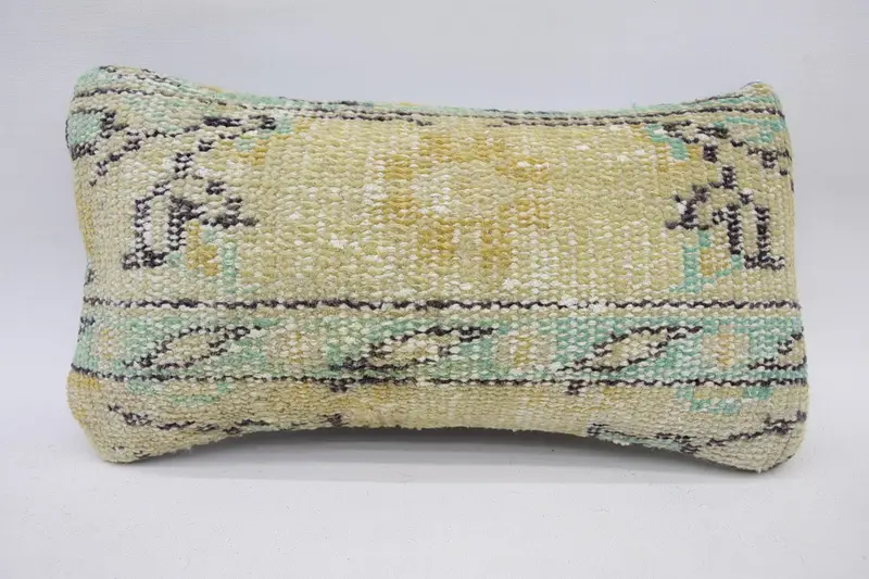 Vintage Moroccan Cushion Cover, 8x16 inch Beige Anniversary Gift Pillow Cover - 1