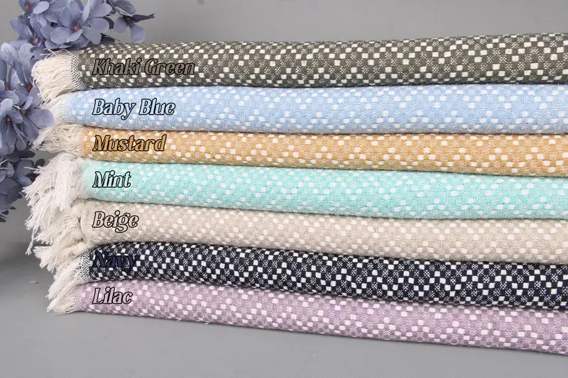 Valentines Gift Custom Cotton Throw Beige Paisley, 67x75 Inches