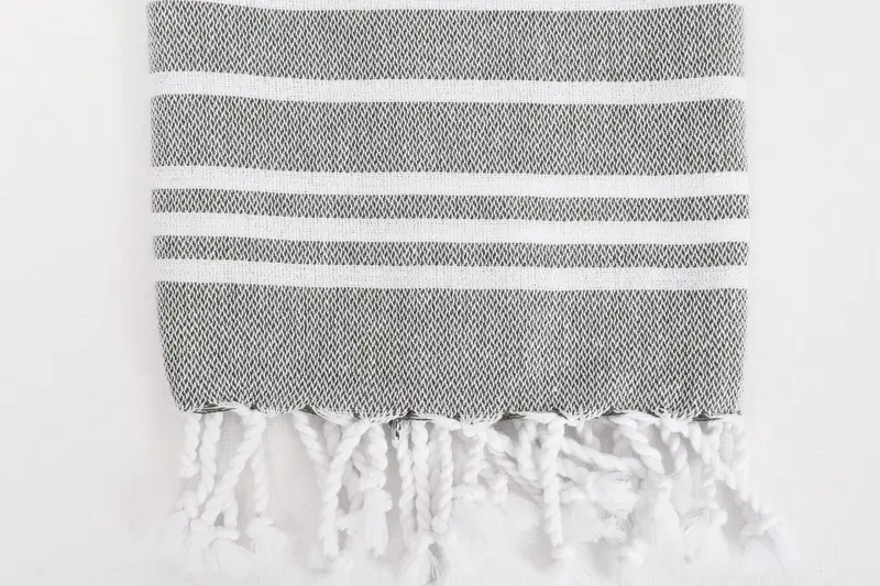 38x18 Cotton Striped Towel, Kitchen Towel, Gifts For Him, Guest Towel, Wedding Anniversary Gift, Wedding Gift, Wedding Shower Gift, Wedding Favors - 3