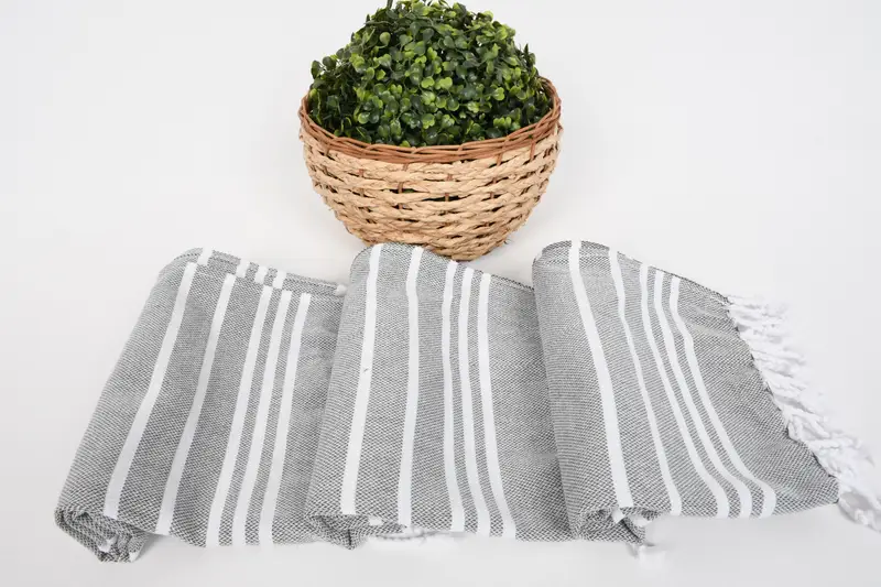 38x18 Cotton Striped Towel, Kitchen Towel, Gifts For Him, Guest Towel, Wedding Anniversary Gift, Wedding Gift, Wedding Shower Gift, Wedding Favors - 8