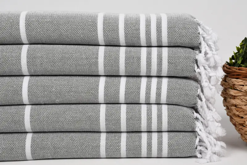 38x18 Cotton Striped Towel, Kitchen Towel, Gifts For Him, Guest Towel, Wedding Anniversary Gift, Wedding Gift, Wedding Shower Gift, Wedding Favors - 2