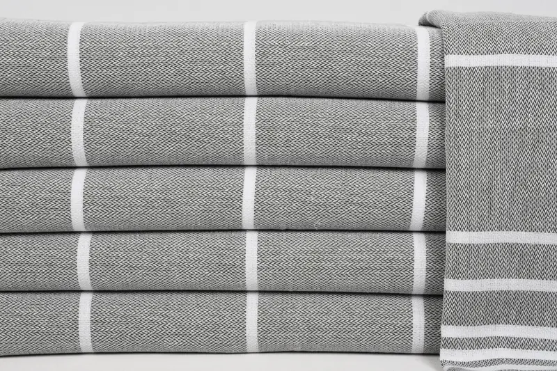 38x18 Cotton Striped Towel, Kitchen Towel, Gifts For Him, Guest Towel, Wedding Anniversary Gift, Wedding Gift, Wedding Shower Gift, Wedding Favors - 1