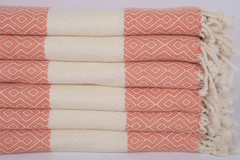 Turkish Towel Beach, Engagement Gift, Handmade Gift, 68x38 Cotton Diamond Towel, Bridesmaid Gift, Personalized Turkish bath towel for home decor - 3