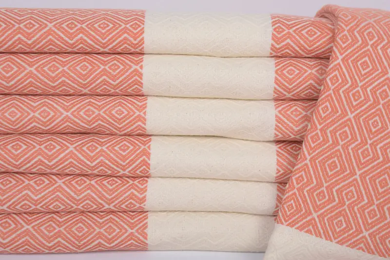 Turkish Towel Beach, Engagement Gift, Handmade Gift, 68x38 Cotton Diamond Towel, Bridesmaid Gift, Personalized Turkish bath towel for home decor - 2