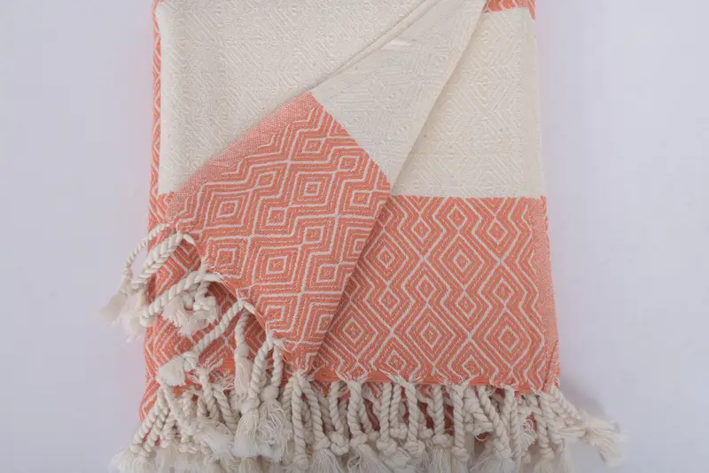 Turkish Towel Beach, Engagement Gift, Handmade Gift, 68x38 Cotton Diamond Towel, Bridesmaid Gift, Personalized Turkish bath towel for home decor - 8