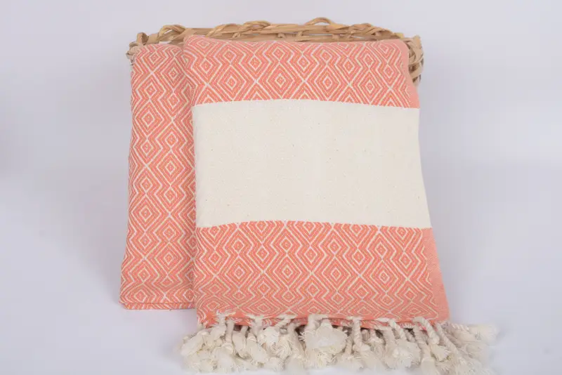 Turkish Towel Beach, Engagement Gift, Handmade Gift, 68x38 Cotton Diamond Towel, Bridesmaid Gift, Personalized Turkish bath towel for home decor - 5