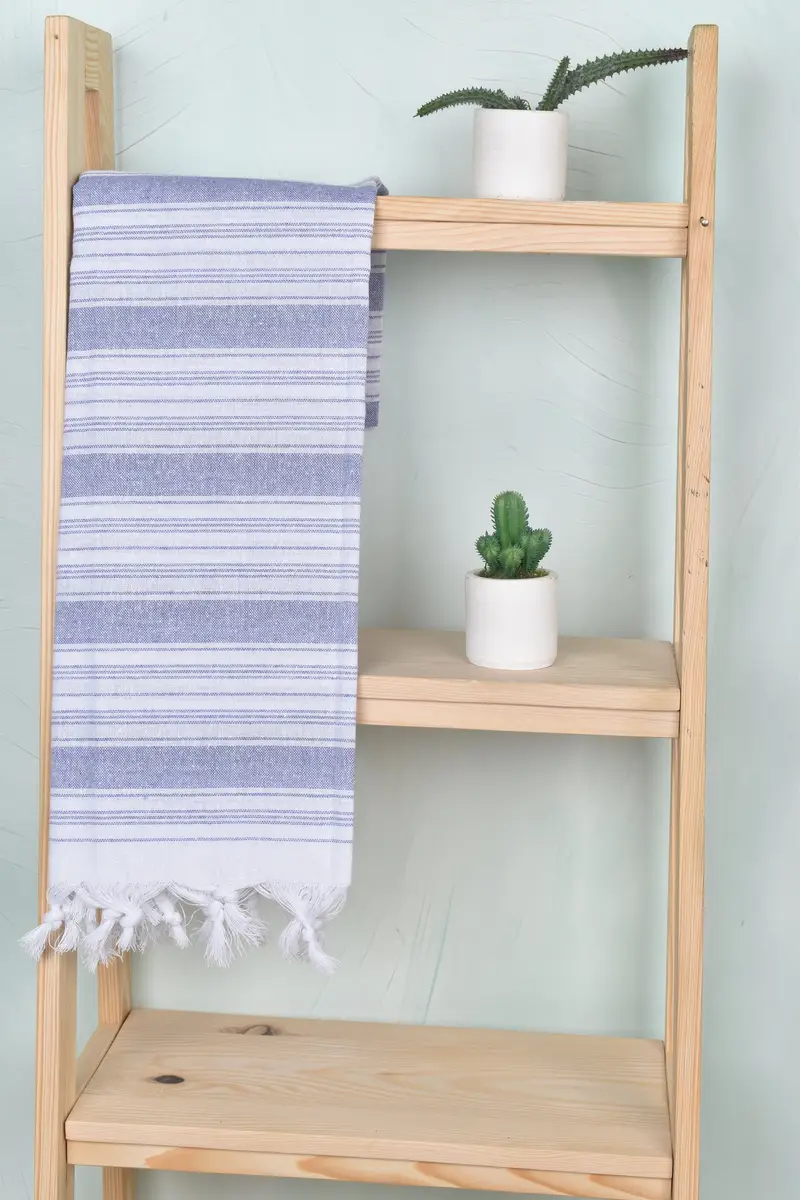 68x32 Cotton Striped Towel, Handmade Gift, Quick-dry peshtemal, Housewarming Gift, Embroidered Towel, Organic Cotton Towel, Custom Gift, Guest Towel - 8