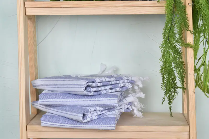 68x32 Cotton Striped Towel, Handmade Gift, Quick-dry peshtemal, Housewarming Gift, Embroidered Towel, Organic Cotton Towel, Custom Gift, Guest Towel - 7