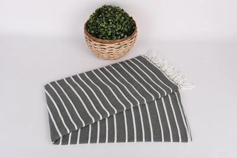 Hammam towel, 70x40 Bamboo Herringbone Towel, Turkish bath towel for spa, Handmade Gift, Custom Turkish Towel, Bachelorette Gifts, Housewarming Gift - 4