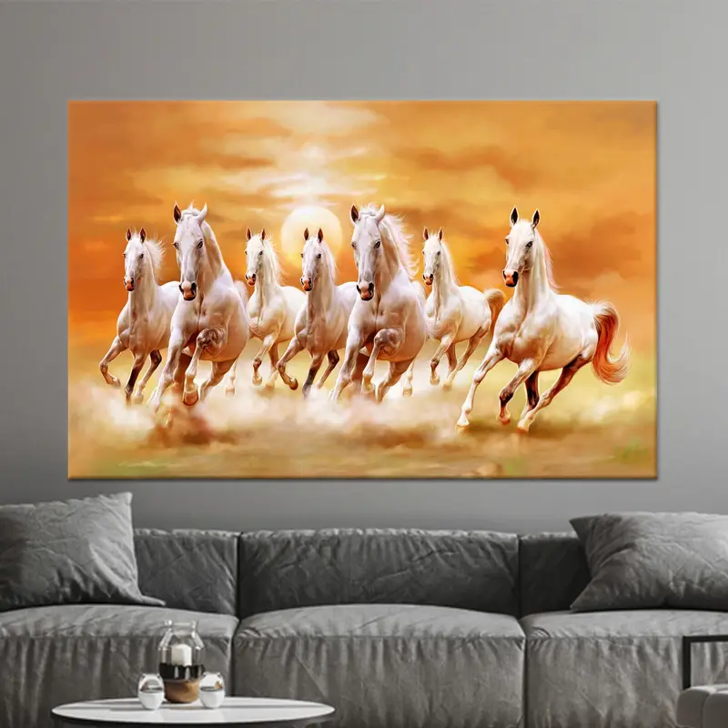 Modern At Sevgilisi Hediyesi: Loft Dekor için Baskılı Kanvas Sanatı