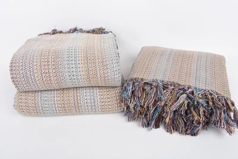 Throw Blanket Couch, Housewarming Gift, Turkish Towel Beach Blanket, House Warming Gift, 90x88 Cotton Colorful Diamond Towel, Bridal Shower Gift - 7