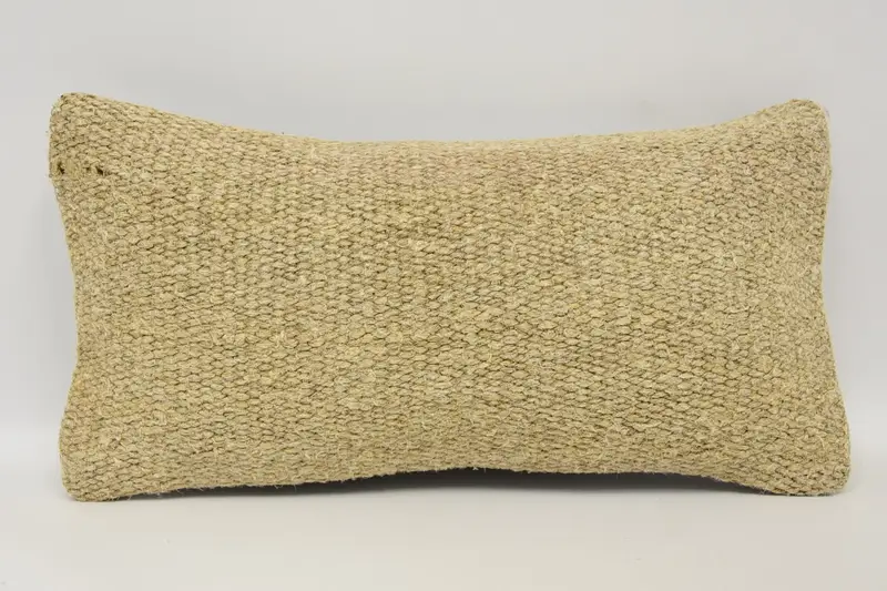 Throw Antique Pillow Case, 8x16 inch Beige Cushion - 1