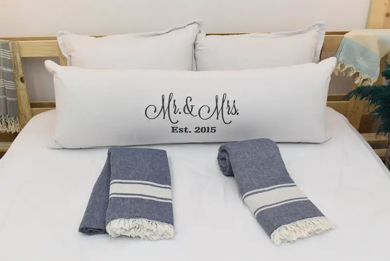 Throw Blanket Couch, Bachelorette Party Favors, Custom Wedding Gift From Bridesmaid, Custom Beach Blanket, Woven Blanket, 70x60 Cotton Striped Towel - 4