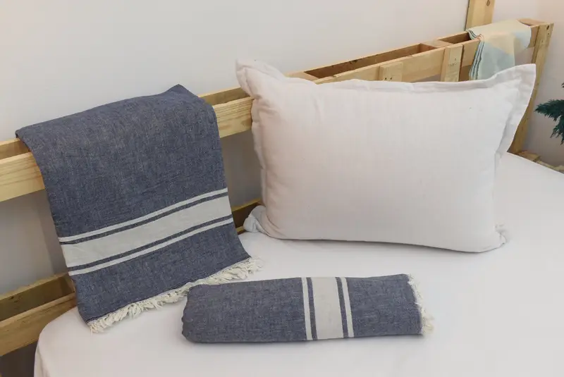 Throw Blanket Couch, Bachelorette Party Favors, Custom Wedding Gift From Bridesmaid, Custom Beach Blanket, Woven Blanket, 70x60 Cotton Striped Towel - 6