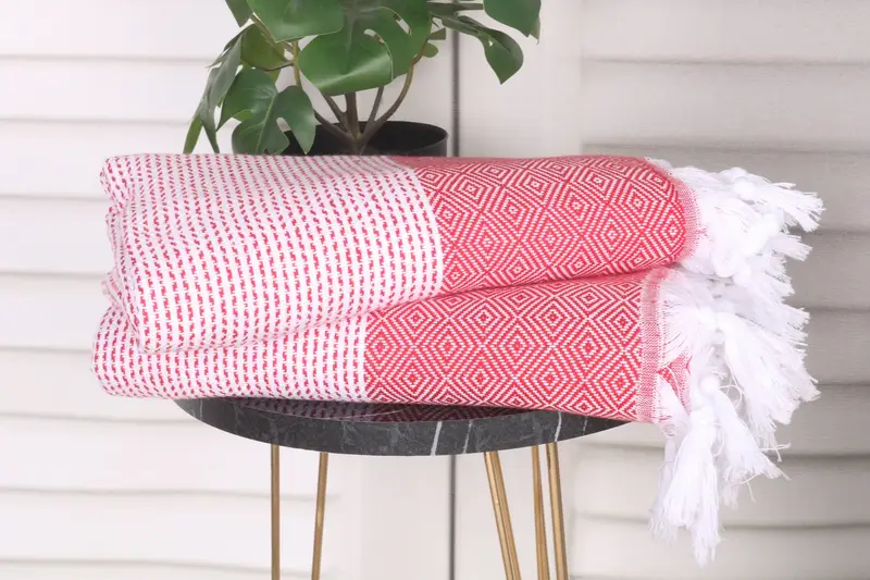 Bath towel, Bachelorette Party Decorations, Guest Towel, Valentines Day Gift, 70x40 Cotton Diamond Towel, Bachelorette Favors Beach, Handmade Gift - 3