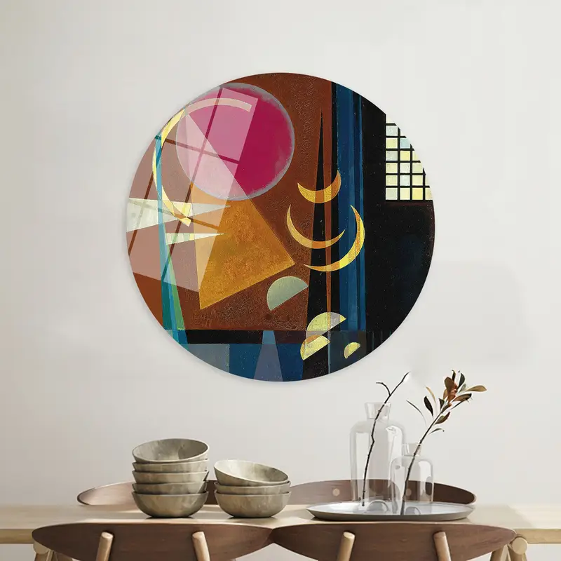 モダンなキャンバスアート：シャープで静か、表現主義、幾何学模様