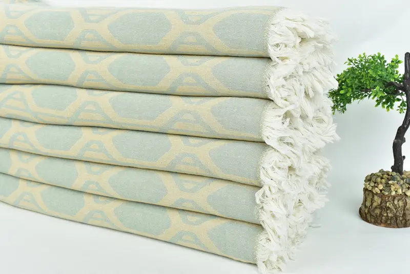 Throw Blanket Couch, Halloween Blanket, Bridesmaid Favors, 92x76 Cotton Patterned Towel, Decorative Blanket, Custom Wedding Gifts, Turkish Bedcover - 4