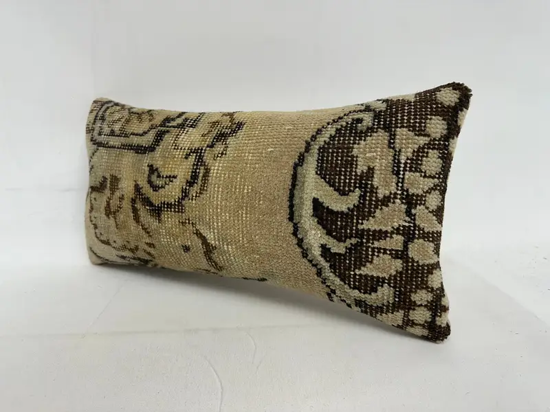 Pillow for Couch, Bolster Throw Cushion Case, Car Cushion Cover, Kilim Pillow, Boho Pillow Sham Cover, 10x20 Beige Pillow Cover, Cushion - 3