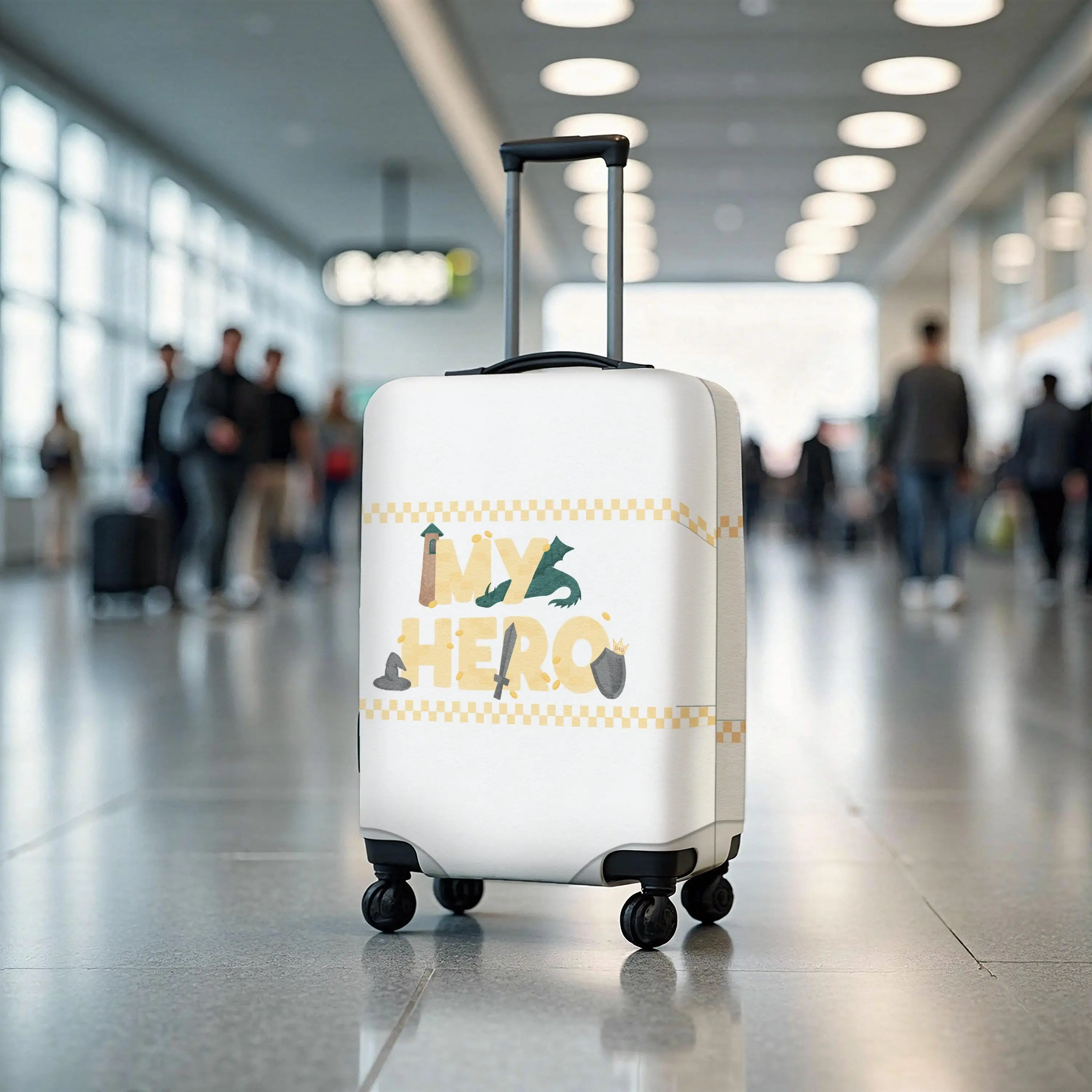Custom Luggage Cover for Dads Suitcase, Personalized Travel Gift - 1