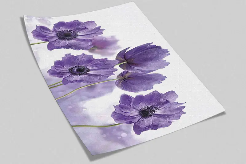 Modern Wall Print, Purple Flower Paper Craft, Botanical Wallpaper, Abstract Flower Wall Painting, Paper Cutting Art, Lilac Flowers Wall Art - 7