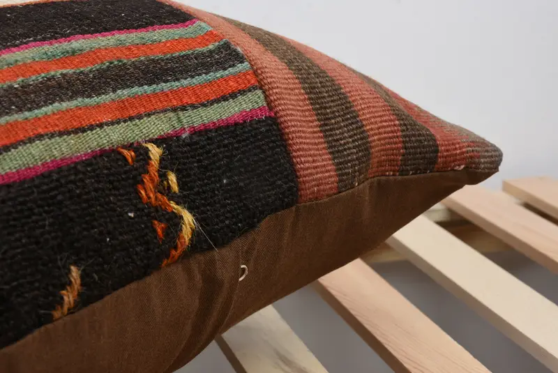 20x20 Brown Cushion Cover, Aztec Cushion Case, Antique Pillows, Vintage Pillow, Pillow for Couch, Cotton Cushion, Bed Pillow Cover, Pillow Cover - 7