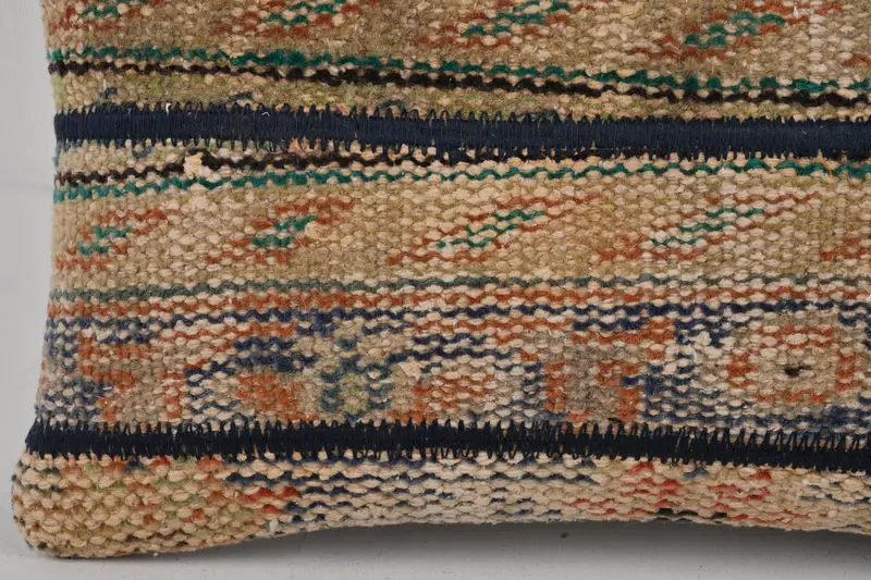 Pillow Sham, 12x20 Blue Cushion Case, Boho Throw Pillow Cover, Home Decor Pillow, Ethnic Throw Pillow Sham, Pillow for Sofa, Turkish Kilim Pillow - 4