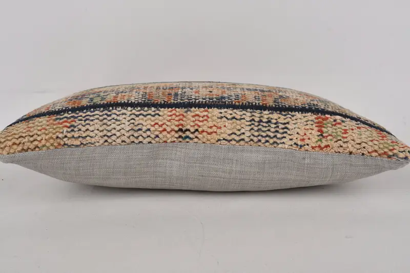 Pillow Sham, 12x20 Blue Cushion Case, Boho Throw Pillow Cover, Home Decor Pillow, Ethnic Throw Pillow Sham, Pillow for Sofa, Turkish Kilim Pillow - 5