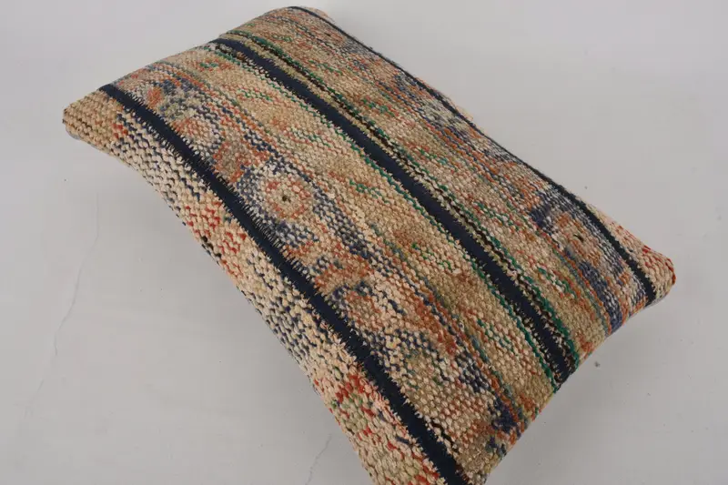 Pillow Sham, 12x20 Blue Cushion Case, Boho Throw Pillow Cover, Home Decor Pillow, Ethnic Throw Pillow Sham, Pillow for Sofa, Turkish Kilim Pillow - 6