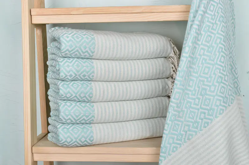 Organic Cotton Towel, Bathroom Towel, Home Decor Gifts, 76x38 Cotton Diamond Towel, Bachelorette Party Decorations, Bridal Shower Favors - 1