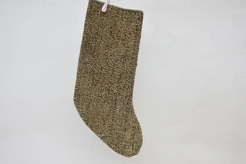 Brown & Yellow Christmas Ornaments Stocking, 15.7 Inch Festive Stocking