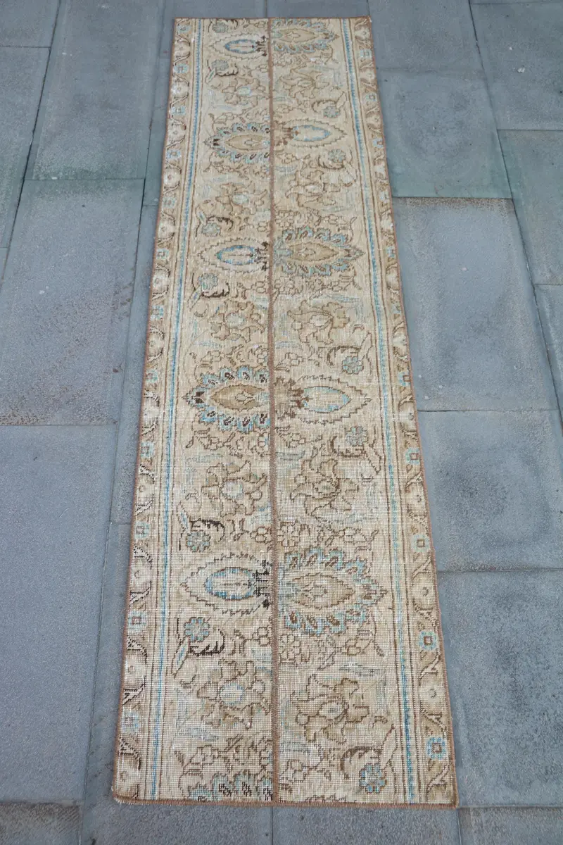 1.8x6.7フィート ベージュ&ブラウン アニマルプリントラグ コージーシック