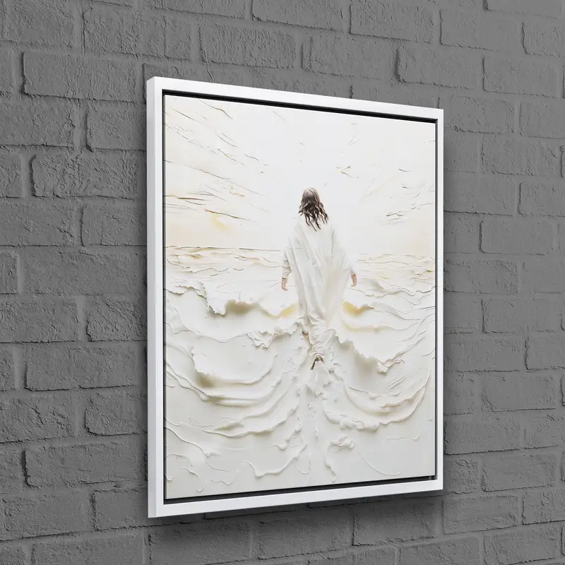 Elegant White Christian Canvas: Perfect Christmas Gift for Xmas