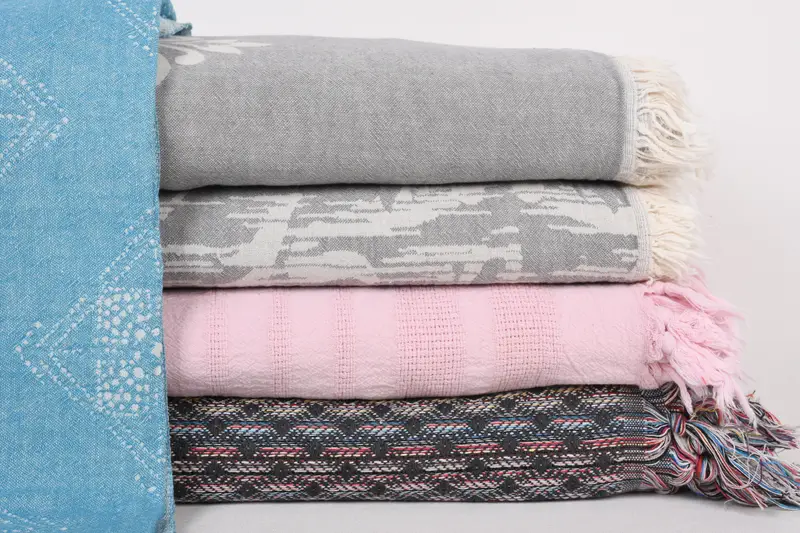Personalized Blanket, Turkish Cotton Throw Blanket, Couch Cover, Throw Blanket Couch, 80x60 Cotton Set of 5 Towel, Halloween Blanket, Wedding Favors - 1