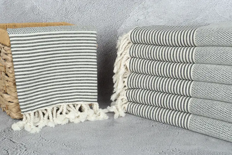 Travel towel, Beach Towel Monogram, Peshtemal Towel USA, 70x36 Cotton Striped Towel, Custom Gifts, Peshtemal Towel, Bachelorette Party Decorations - 3
