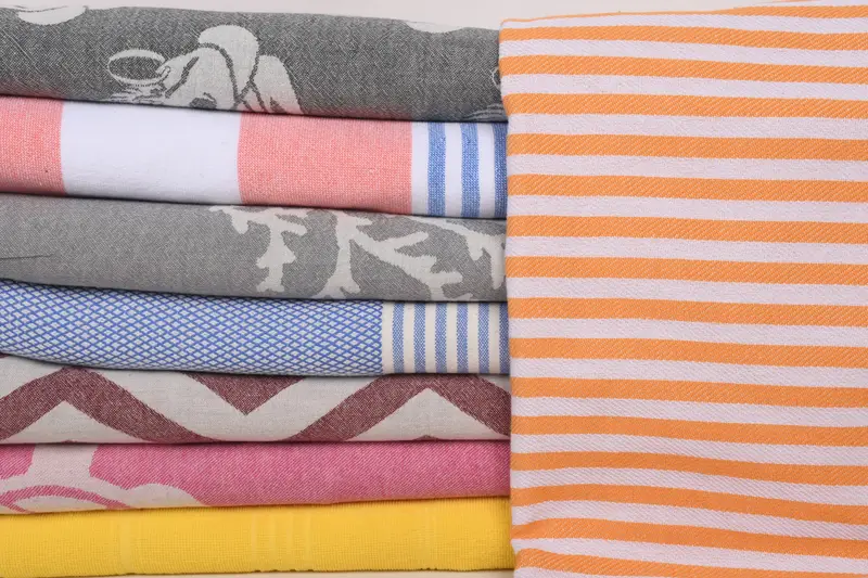 Large Turkish Towel, 70x40 Cotton Set of 8 Towel, Bridal Gifts, Luxury Turkish beach towel with fringe, Absorbent Turkish towel, Wedding Gift - 1