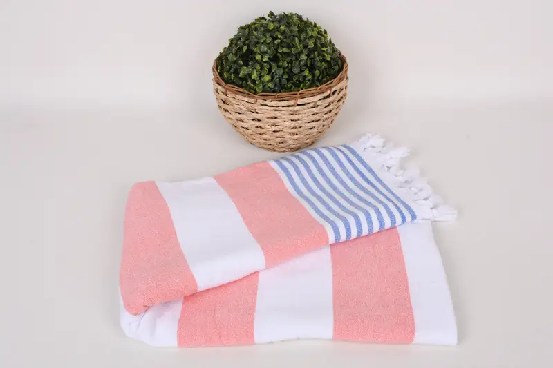 Large Turkish Towel, 70x40 Cotton Set of 8 Towel, Bridal Gifts, Luxury Turkish beach towel with fringe, Absorbent Turkish towel, Wedding Gift - 4